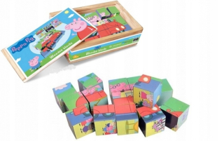 Stavebnica - Čerpadlo Peppa bloky Wooden Puzzle