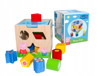 Peppa Sorter Pig - Drevené kocky tvary