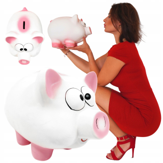 Pokladnička pre deti - Piggy Piggy Bank Pink Ružová veľká pre porušenie xxl