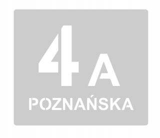 Šablóna maľovanie stenu - Opakovane použiteľný názov a číslo ulice