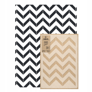 Šablóny na stenu - Maľba opakovaná geometrická chevron