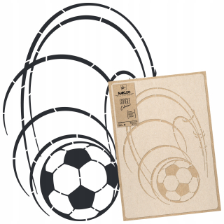 Šablóna maľovanie stenu - Viacnásobná maliarska šablóna // 45x65cm // futbal