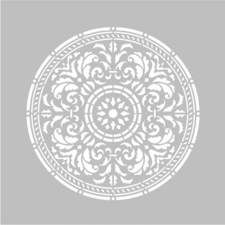 Šablóna maľovanie stenu - OPÄTOVNE POUŽITEĽNÁ ŠABLÓNA PRE STUBLIKÁRSKU OMIETKU|MANDALA|55 CM