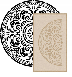 Šablóny na stenu - Opakovane použiteľná šablóna omietky Stuiki | Mandala 70x70 cm