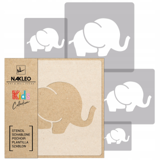 Šablóna maľovanie stenu - Viaceré šablóny maľovania 5 ks. Elephant Elephant