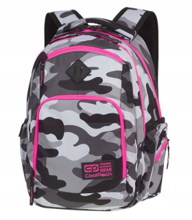 Školský batoh - Gray camo batoh pre dievča do školy vydržal