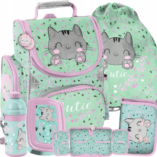 Aktovka - Škola Satchel s mačiatkom nastaviť pre dievča