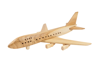 Jumbo Jet Boeing drevený model lietadlo