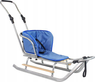 Sánky - Sled posunovač s operadlom + podnožka + matrace +