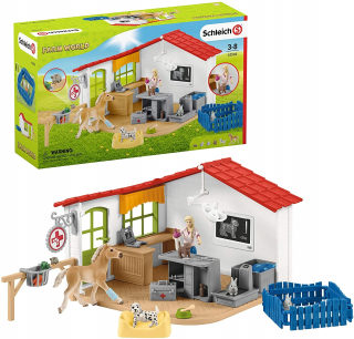 Schleich 42502 Veterinárna klinika s figúrkami