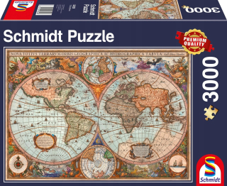 Schmidt PQ puzzle 3000 el staroveký mapa sveta