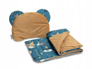 Detský paplón a vankúš - Senvet Velvet Trolley Set Quilts Teddy Bear