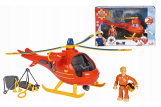Simba Požiarnik Sam Helikoptéra + figurín Tom Norman