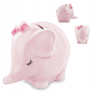 Detská pokladnička - Big Piggy Bank otvoril ružovú pre deti slon 12