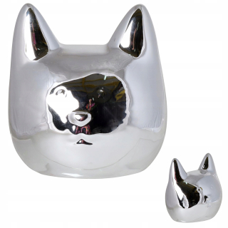 Detská pokladnička - Piggy banka bola otvorená pre deti Silver Kitty 12 cm
