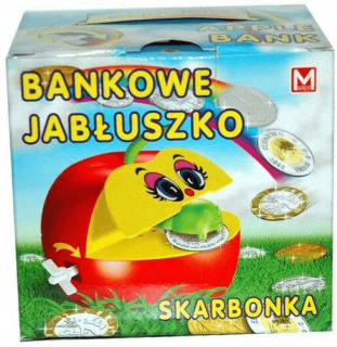 Detská pokladnička - Banková prasiatka Bank Apple v krabici M33