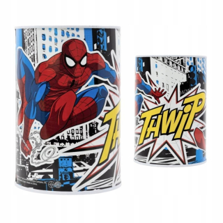 Detská pokladnička - Kovový prasiatko bankový spiderman môže