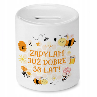 Pokladnička pre deti - Piggy Bank na narodeniny 30 30te 30 na darček