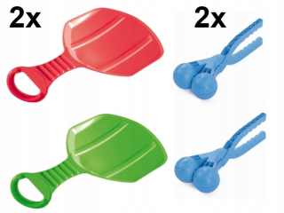Sánky - Posuvné sane Apple, sada 2 ks + 2 loptičky