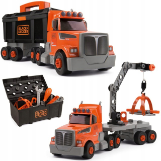 SMOBY Truck 3v1 Black + Decker Tool Crane