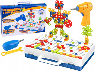 Skrutky puzzle 3d skrutkovač mozaiku vzdelávacie