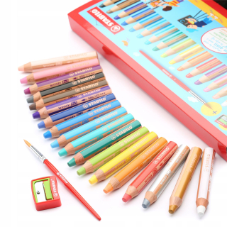 Stabilo Woody Crayons 3in1 18 Oxovanie, Kefa