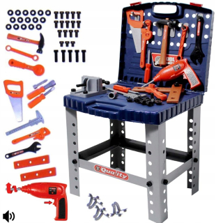 Mechanik tabuľka dielňa v kufri + vŕtacie zveráku