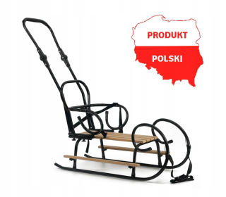 Sánky - Štýlové retro sánkovať s operadlom a push-up! Poľsko