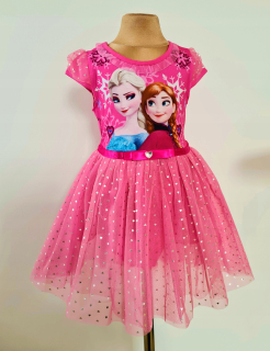 Elsa Frozen - Šaty 116 Elsa Frozena Land of Ice Pink