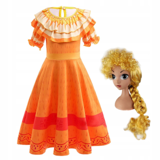 Elsa Frozen - Encanto šaty Pep Madrigal outfit s parochňou