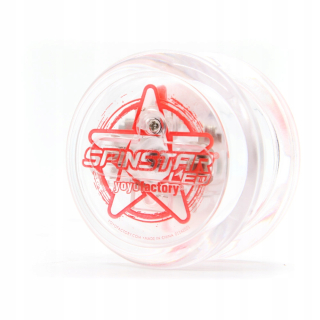 Glowing Yoyo YoYoFactory Spinstar Clear Red
