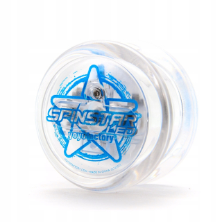 Žiariace Yoyo Yoyofactory Spinstar Clear telo modrá
