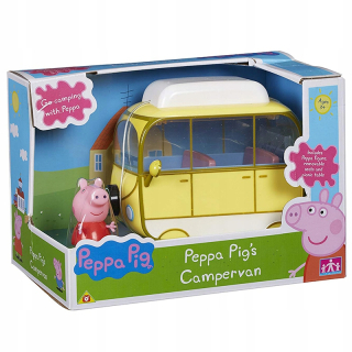 Peppa Pig Peppa žlté táborník vozidlo so sochou
