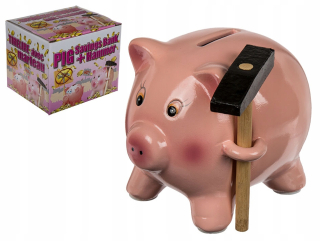 Detská pokladnička - Piggy Bank Ceramic s kladivom