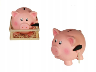 Pokladnička pre deti - Piggy Bank XXL veľké kladivkové pero XL ružové