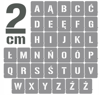 Šablóna maľovanie stenu - Maľovacie šablóny písmena 2cm /opakovane použiteľné /