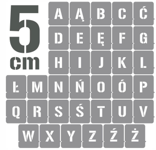 Šablóna maľovanie stenu - Maľovacie šablóny písmena 5 cm /opakovane použiteľné /