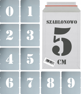 Šablóna maľovanie stenu - Opakovane použiteľné maliarske šablóny Čísla 5 cm, sada