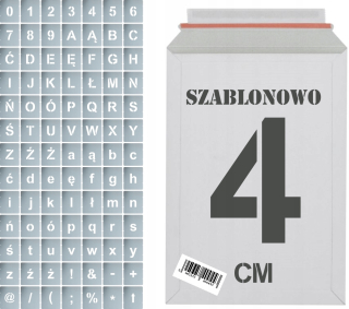 Šablóny na stenu - Šablóny nastavujú písmená malé veľké číslice 4 cm 91 ks.