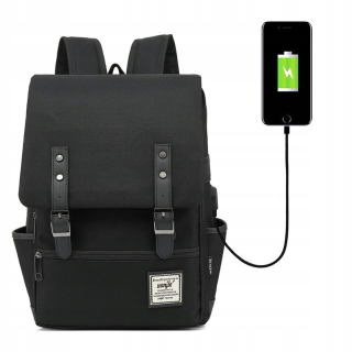 Školská taška, batoh - Školský batoh Oxford na notebooku 15 čierny USB