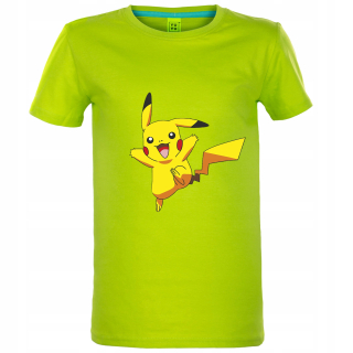 TRIČKÁ ZELENÁ LIME + 140/146 Pikachu