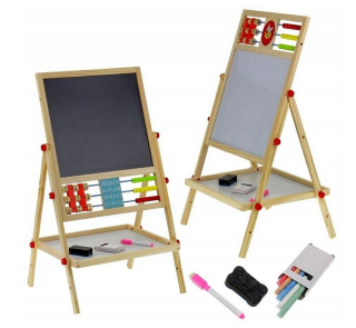 Kriedové tabule Magnetická Drevený ABACUS 2W1