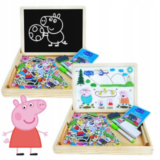Tabuľa Peppa Drevená Magnetic Chalk