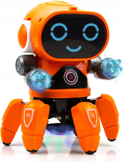 MUSIC DANCING ROBOT ELEKTRICKÉ -POMARAŃCZOWY