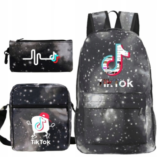 Školská taška - batoh, set, zostava - TIK TOK TOK GALAXY ŠKOLY BACKPACK MLÁDEŽE SET