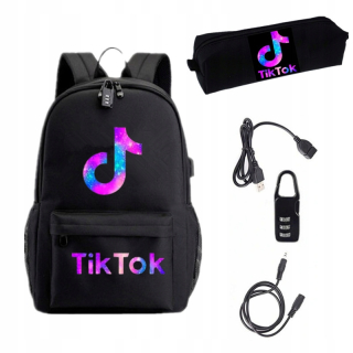 Školská taška, batoh - TIK TOK Dámske školské batoh pre školu + ceruzkový prípad