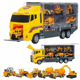 TIR Truck Laweta Set + 6 automobilov auto stroj