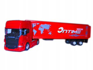 TIR nákladné auto Scania trailer METAL OTWIERANA