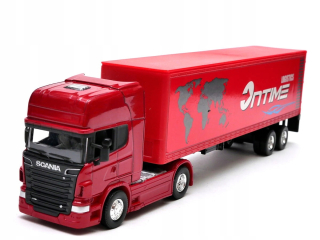 Otvára sa kovový vozík TIR. Scania kontajner 25 cm