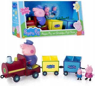 TM hračky Peppa Pig VLAK 3 figúrky + príslušenstvo